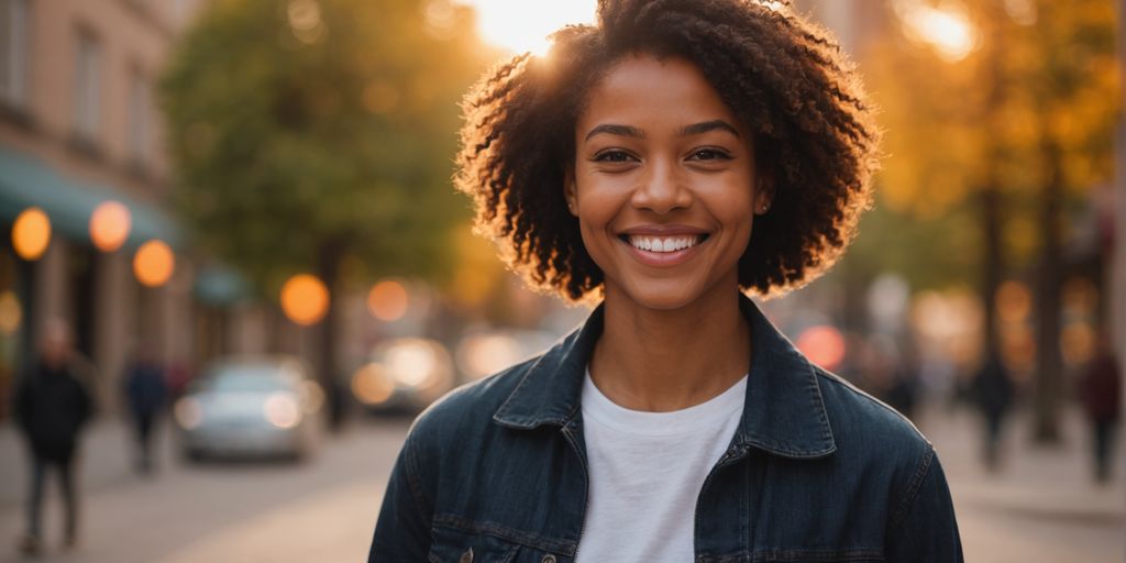 Confident person with a bright smile