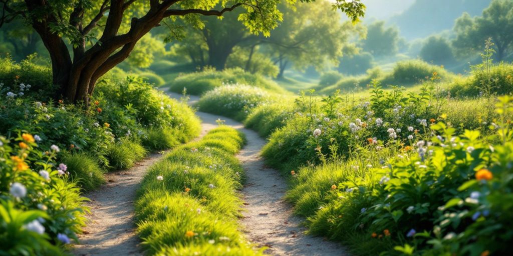 Path through greenery representing personal growth journey.