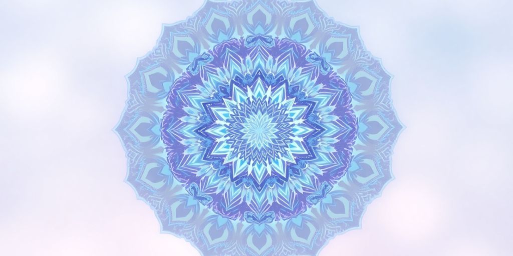 Intricate mandala art in calming colors for serenity.